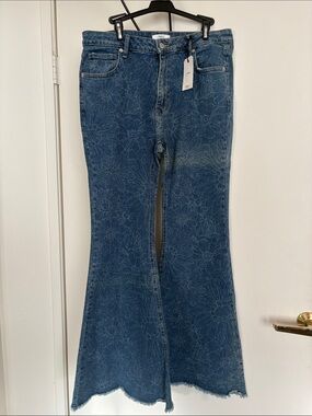 Floral Flare Jeans NWT